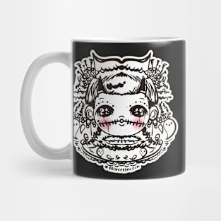 cute halloween whimsical cute girl illustration Mug